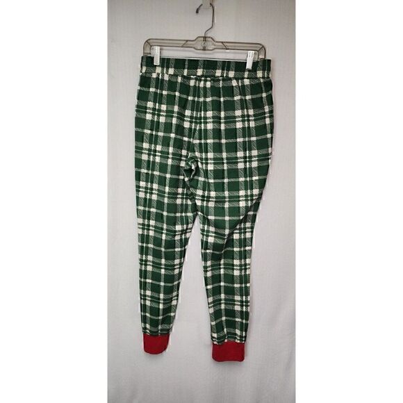 Little Magnolia Knit Pajama Set - Evergreen/Red Plaid Size Large - Picture 6 of 7